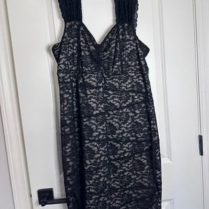 TORRID Nude/Black Lace Bodycon Dress (#031)